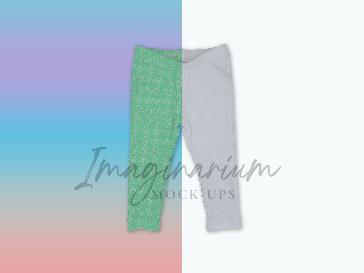 BUNDLE Cuffed and Hemmed Leggings Mockup, Realistic Clothing Mock Up for Photoshop and Procreate