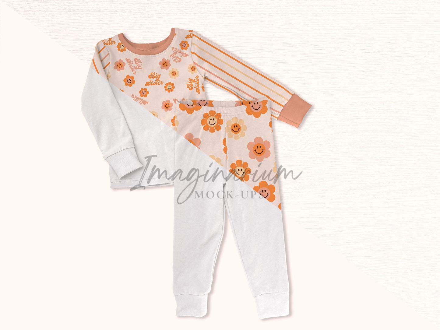 Kids Pajama Set Mock Up, Realistic Sleepwear Mockup for Photoshop and Procreate