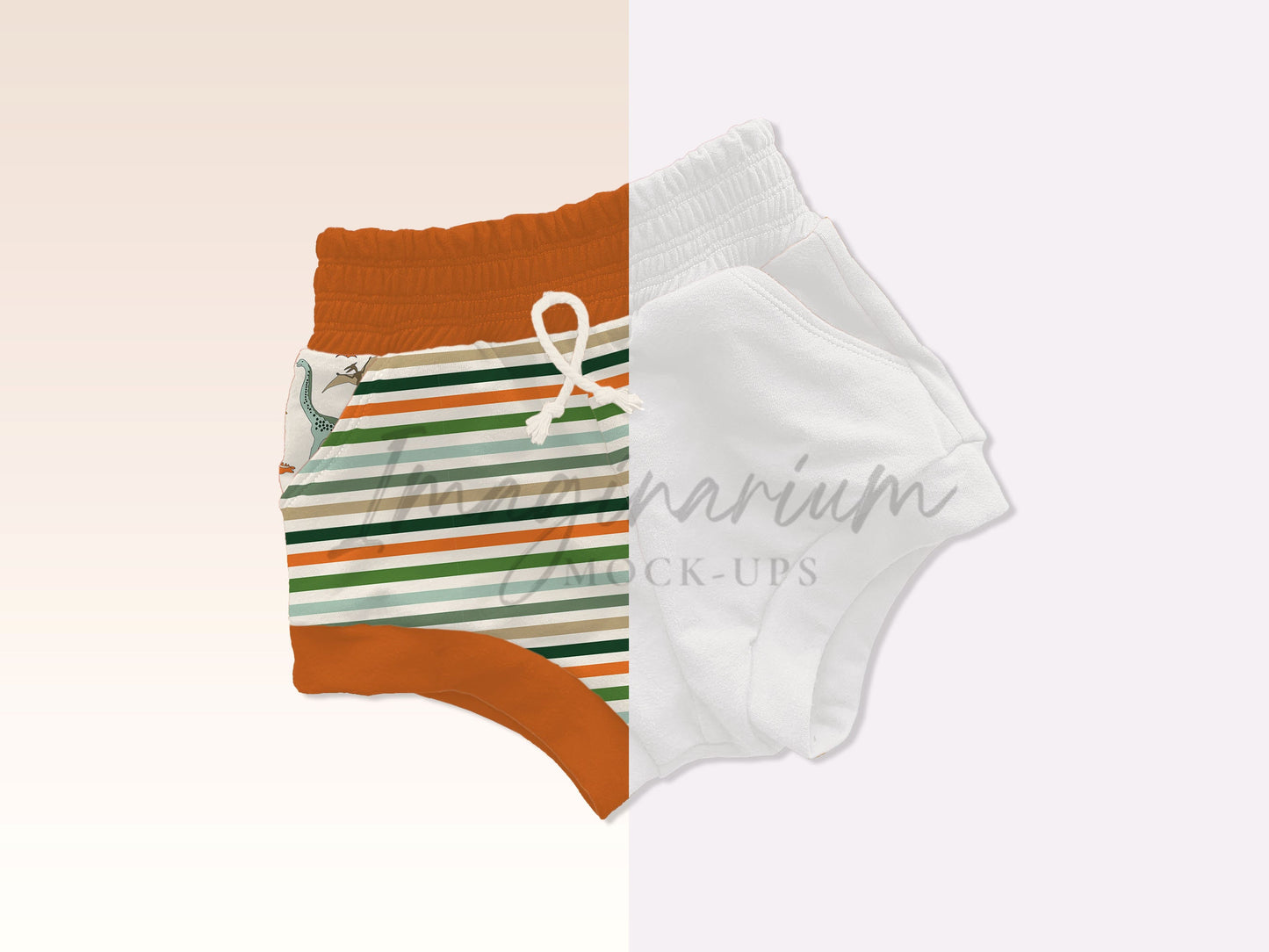 Pocket Shorties Mock Up, Realistic Jogger Shorts Mockup for Photoshop and Procreate