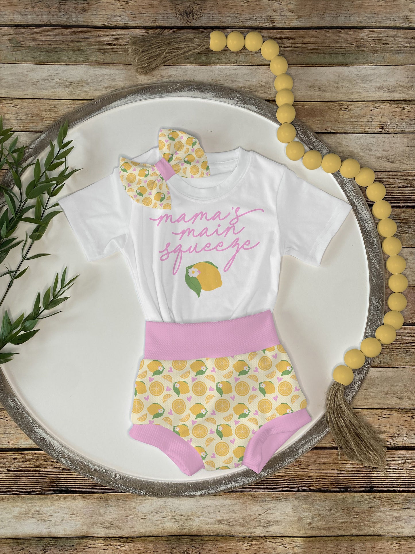 Bummie Shirt and Bow Outfit Mock Up, Realistic Clothing Mockup for Photoshop and Photopea