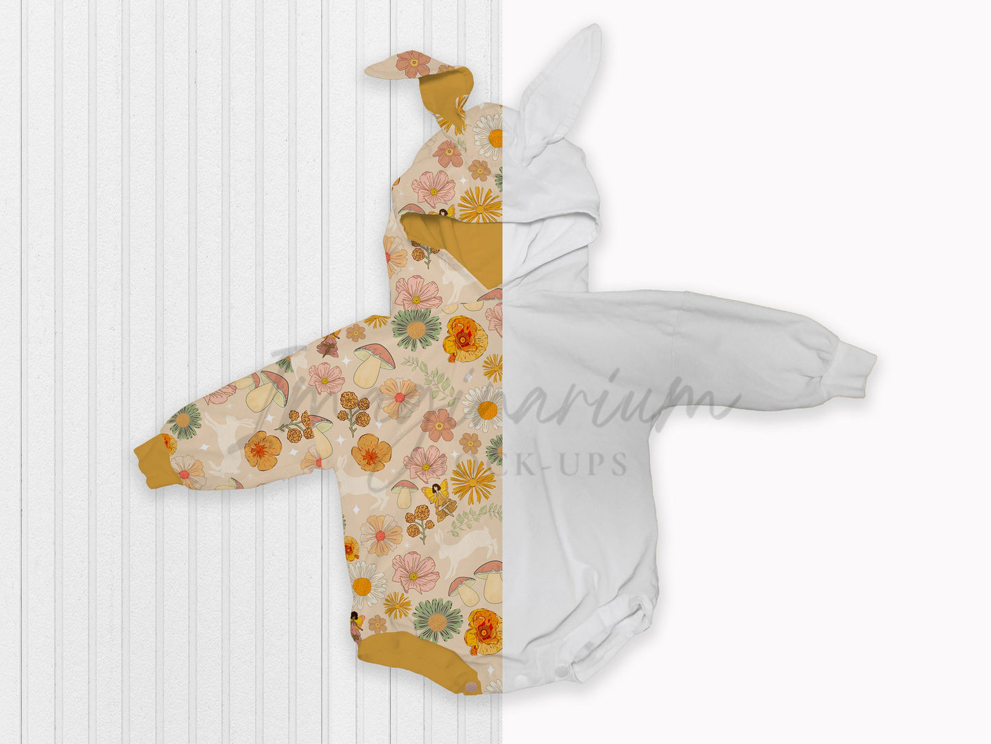 Bunny Ear Sweater Romper Mock Up, Realistic Clothing Mockup for Photoshop and Procreate