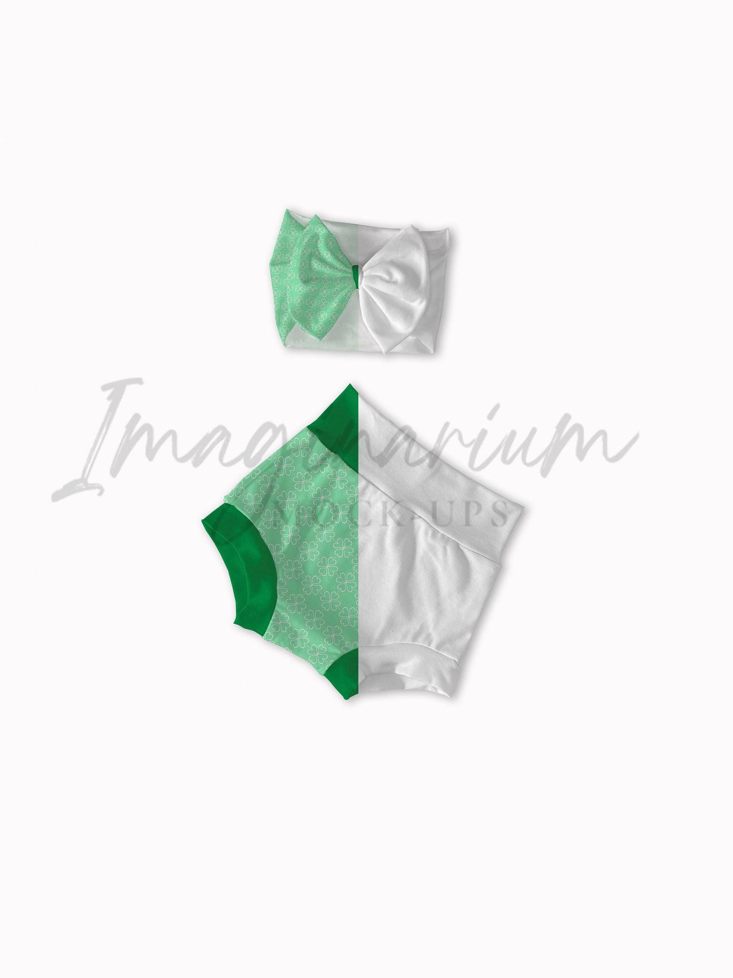 Bummie and Wrap Bow Mock Up, Realistic Clothing Mockup for Photoshop and Procreate