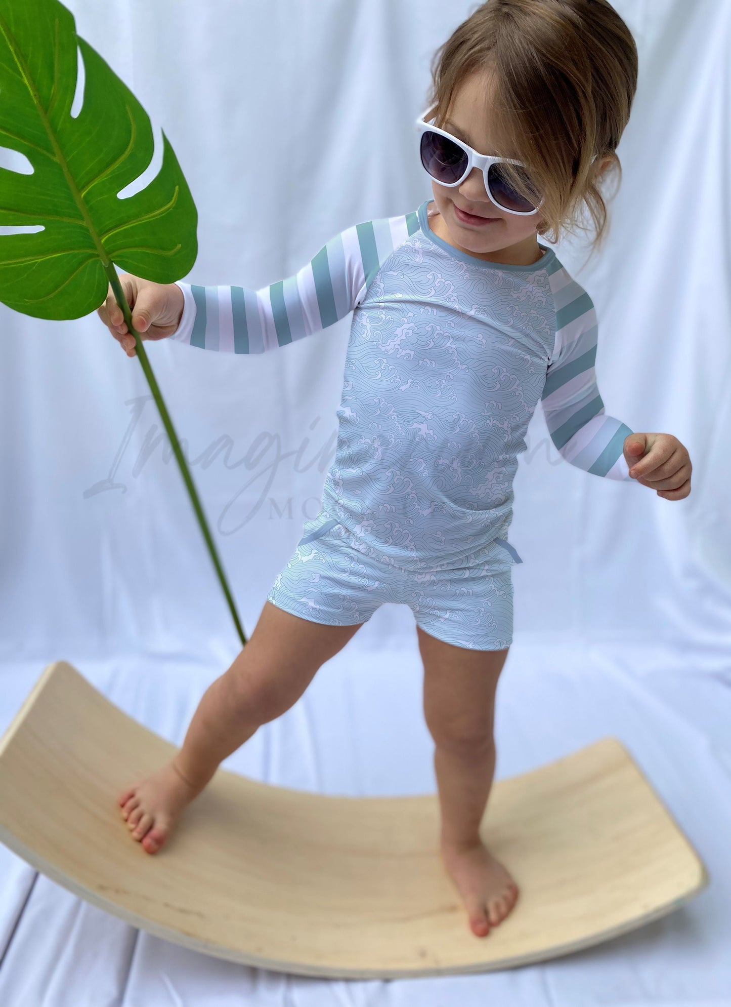 MODELED Rash Guard and Swim Shorts Mock Up, Realistic Clothing Mockup for Photoshop and Procreate