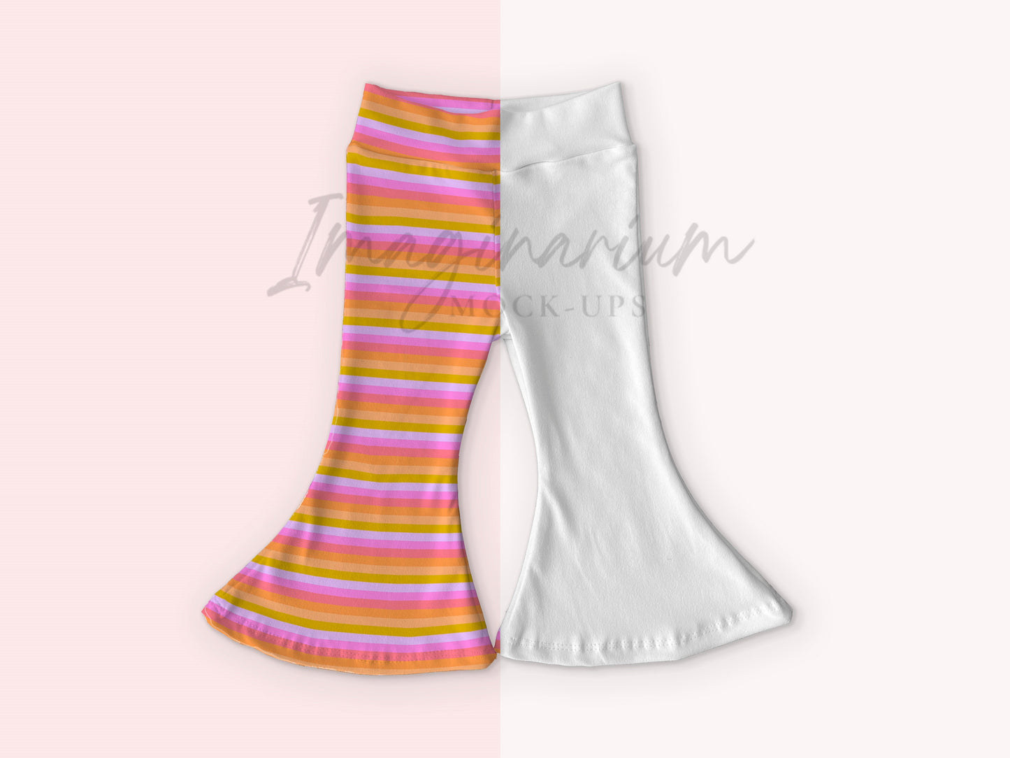 Wide Flare Bell Bottoms Pants Mock Up, Realistic Mockup for Photoshop and Procreate