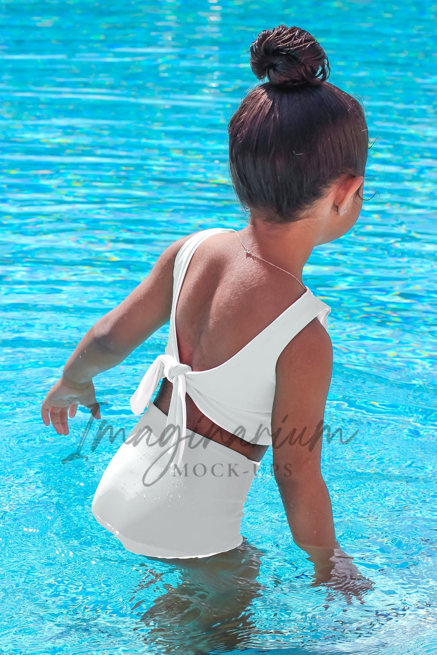Modeled Reversible Two Piece Swimsuit Mock Up, Realistic Clothing Mockup for Photoshop and Procreate