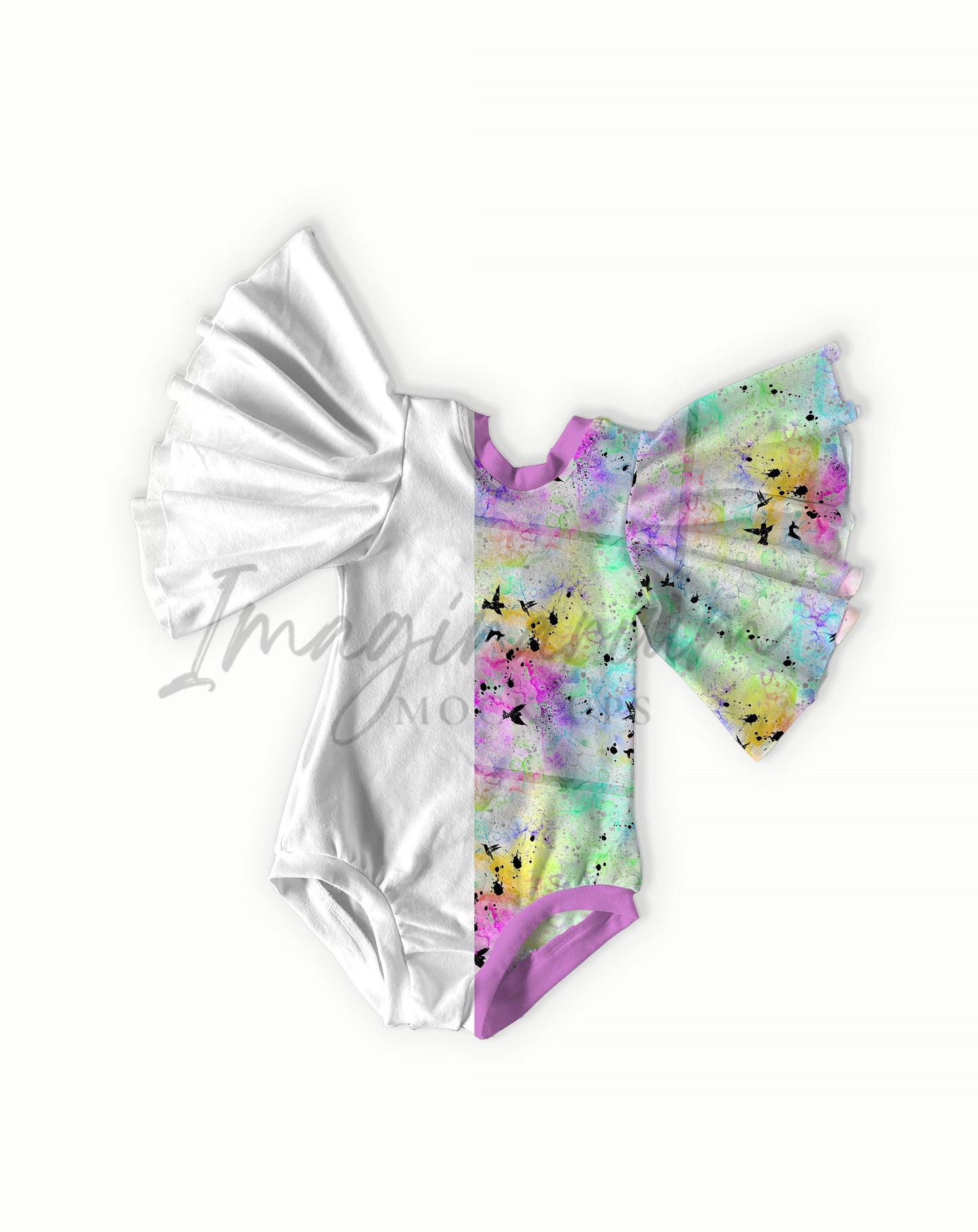 Circle Sleeve Leotard Mock Up, Bell Sleeve Leo, Realistic Clothing Mockup for Photoshop and Procreate