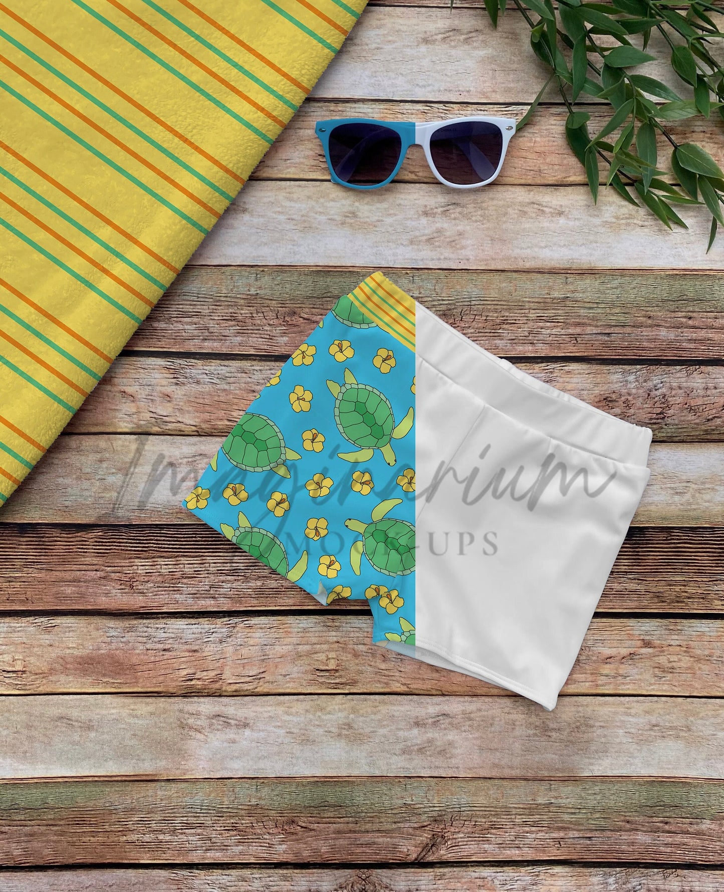 Swim Briefs Mock Up, Boys Swimsuit Swim Shorts, Realistic Mockup for Photoshop and Procreate
