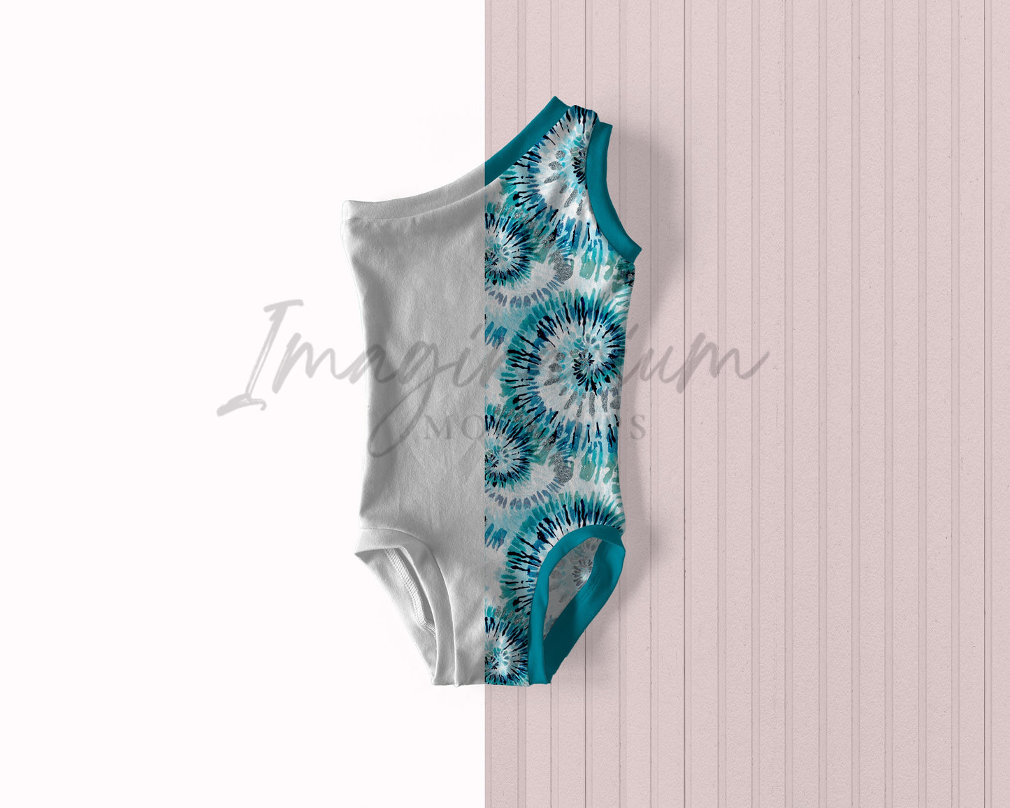 Sleeveless One Shoulder Leotard Mock Up, Realistic Leo Mockup for Photoshop and Procreate