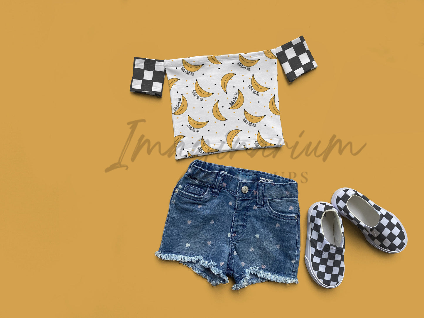 Styled Tube Top Outfit Mock Up, Realistic Mockup for Photoshop and Procreate