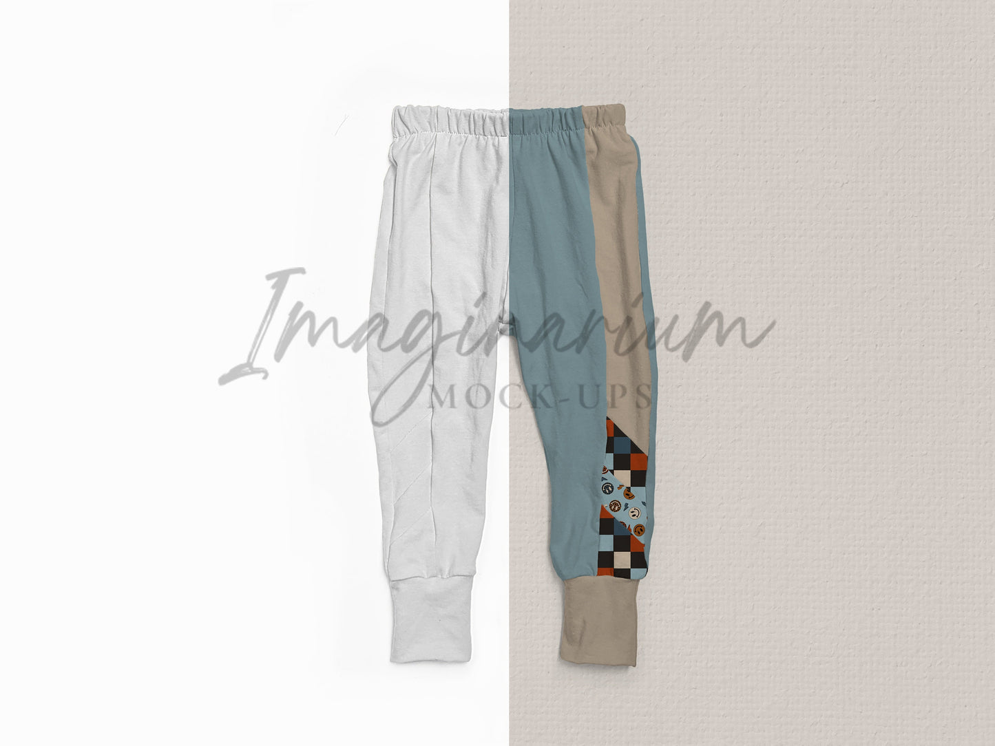 Retro Joggers Pants Mock Up, Realistic Clothing Mockup for Photoshop and Procreate