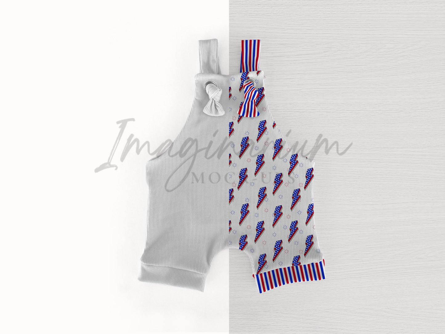Knotted Overalls Ribbed Texture Shorts Mock Up, Realistic Clothing Mockup for Photoshop and Procreate