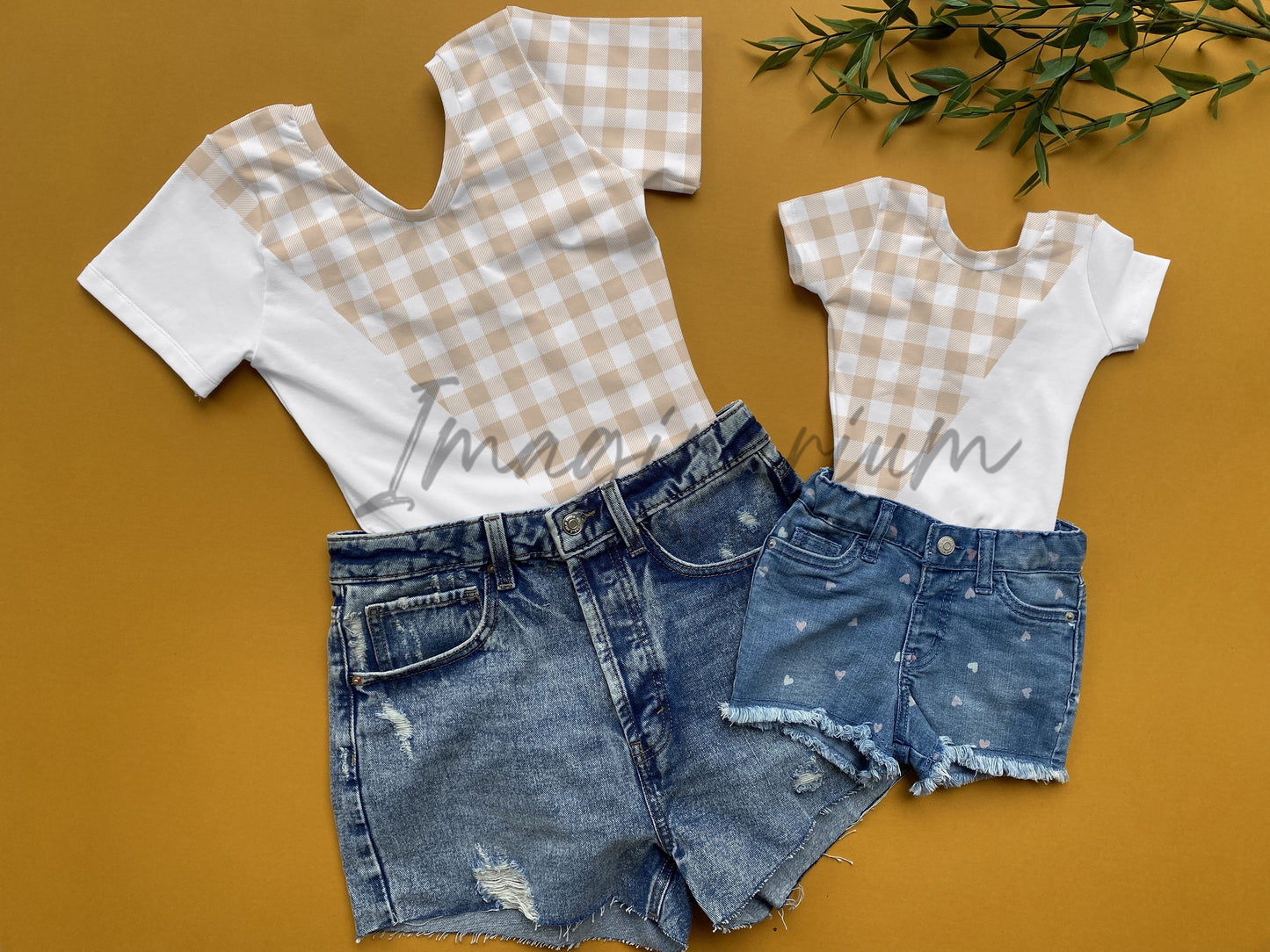 Mommy and Me Short Sleeve Leotard Mock Up, Adult and Child Leo, Realistic Mockup for Photoshop and Procreate