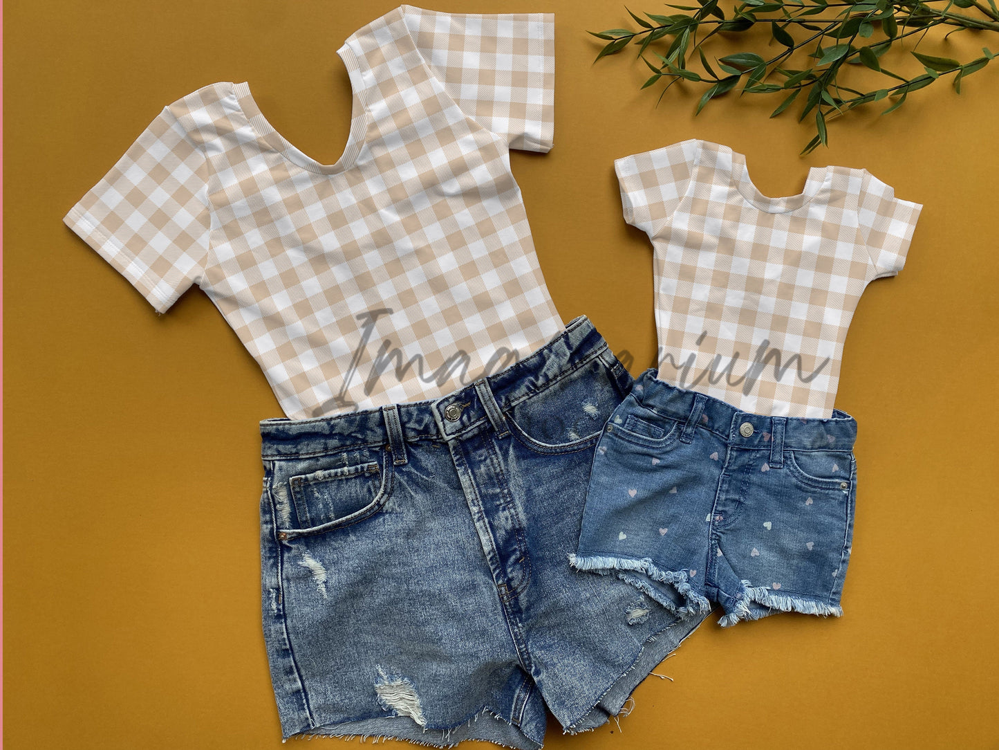 Mommy and Me Short Sleeve Leotard Mock Up, Adult and Child Leo, Realistic Mockup for Photoshop and Procreate