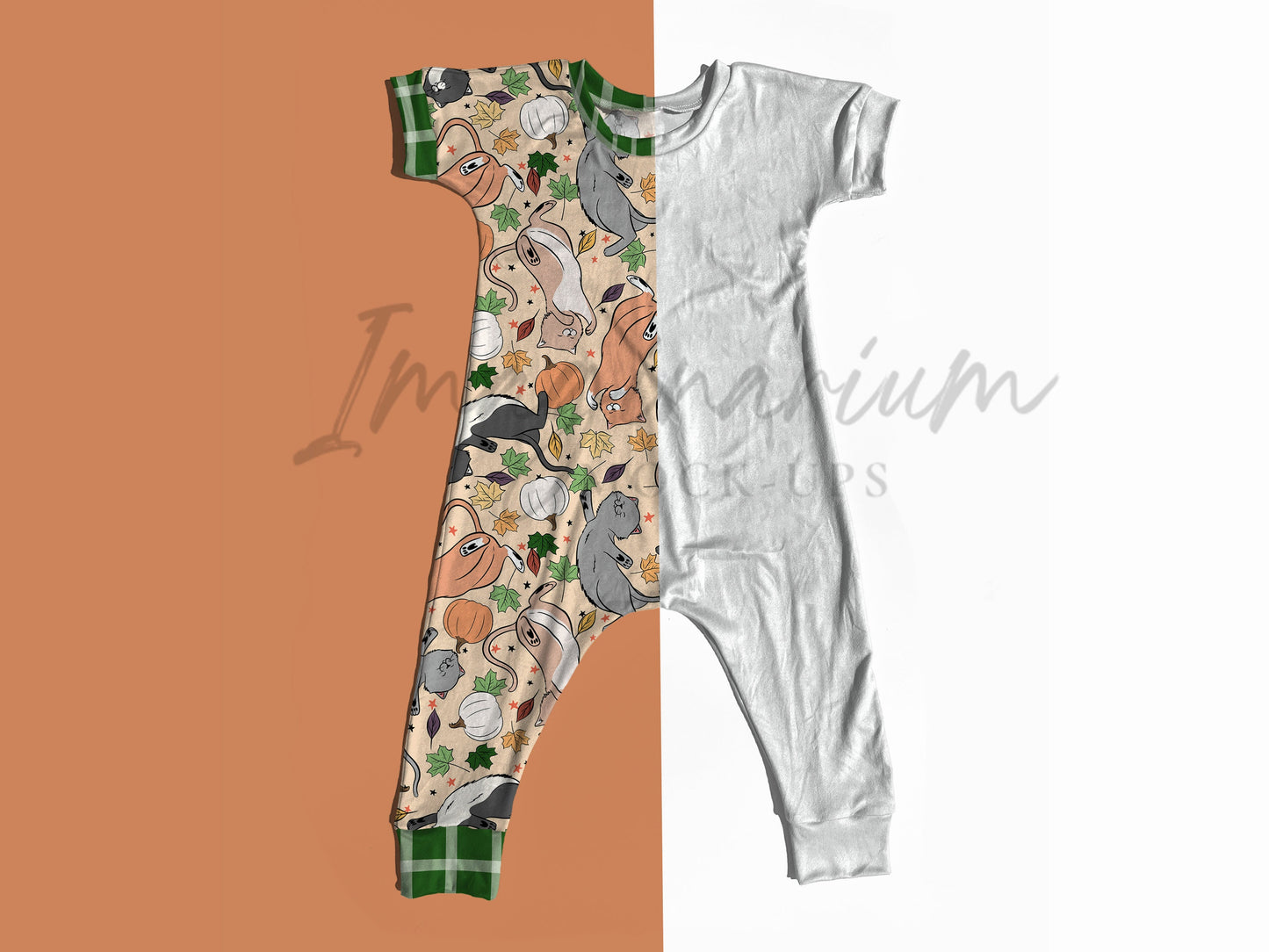 LAB Lounger Short Sleeve Romper Mock Up, Realistic Clothing Mockup for Photoshop and Procreate