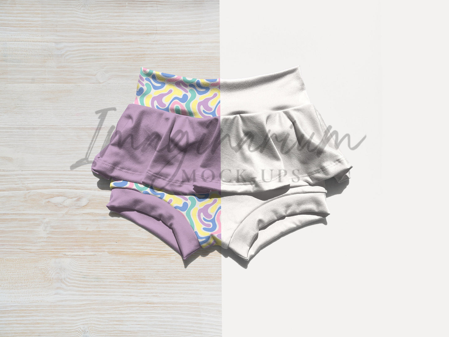 Skirted Bummies Mock Up, Realistic Mockup for Photoshop and Procreate