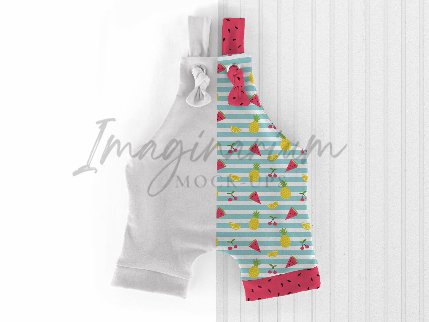 BUNDLE Cotton Lycra Knotted Overalls Mock Ups, Realistic Clothing Mockup for Photoshop and Procreate