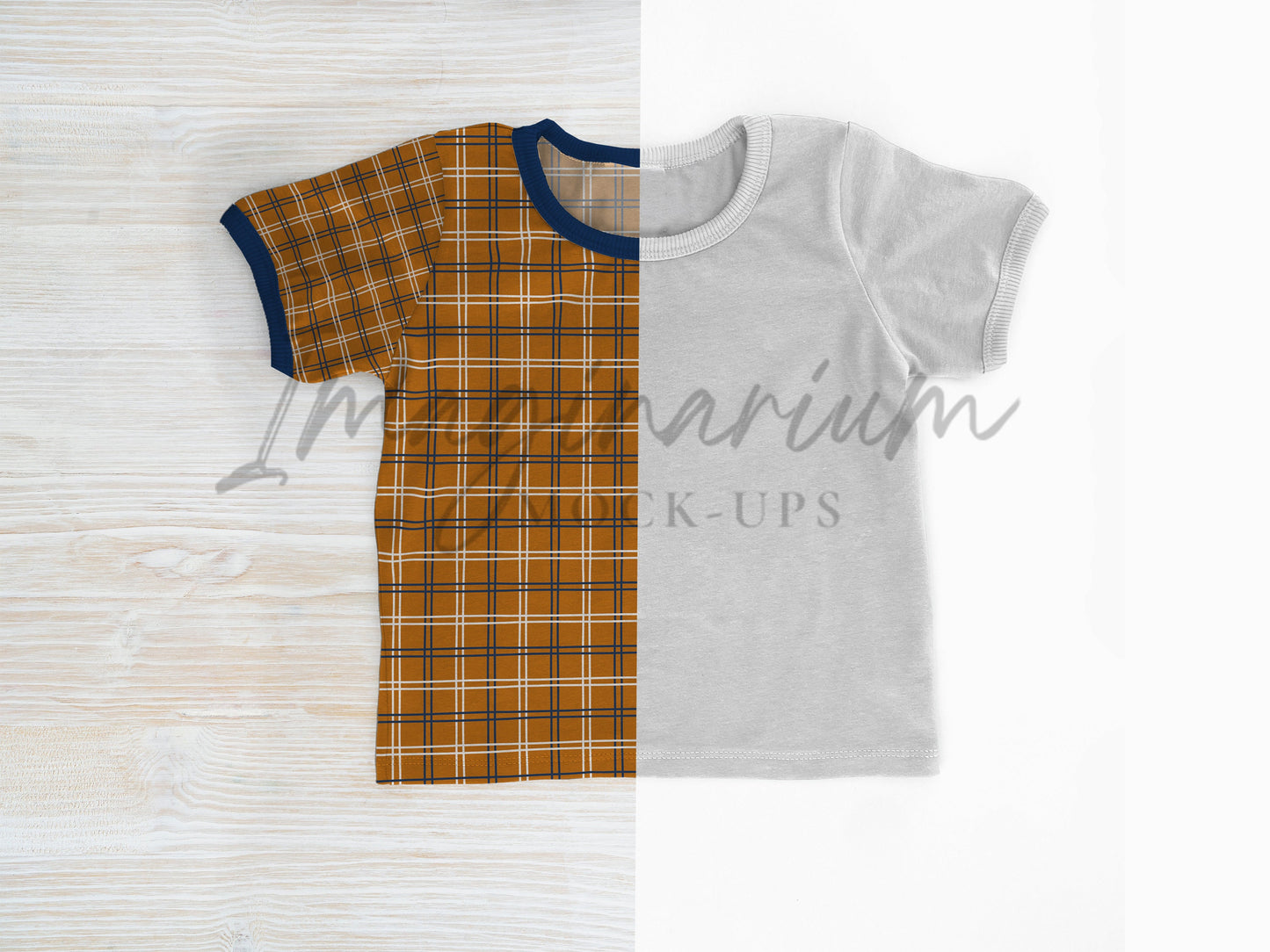 Ringer Tee Short Sleeve Mock Up, Realistic Clothing Mockup for Photoshop and Procreate