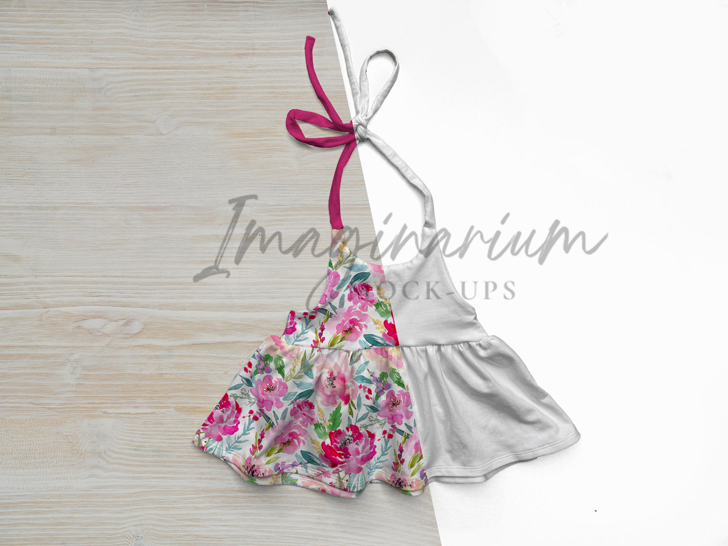 Clover Peplum Halter Top Mock Up, Realistic Clothing Mockup for Photoshop and Procreate