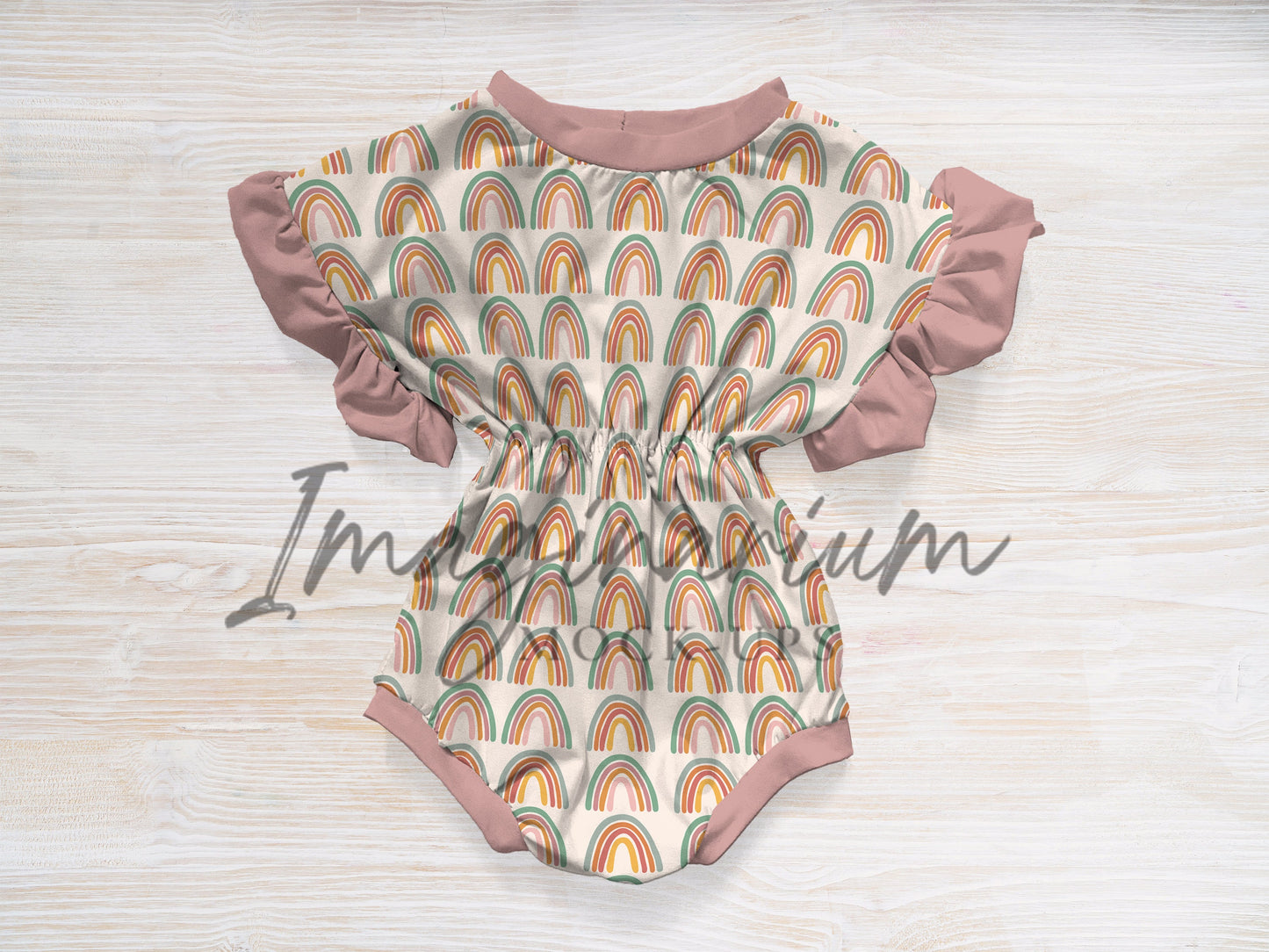 Sweater Romper Short Ruffle Sleeve Mock Up, Realistic Mockup for Photoshop and Procreate