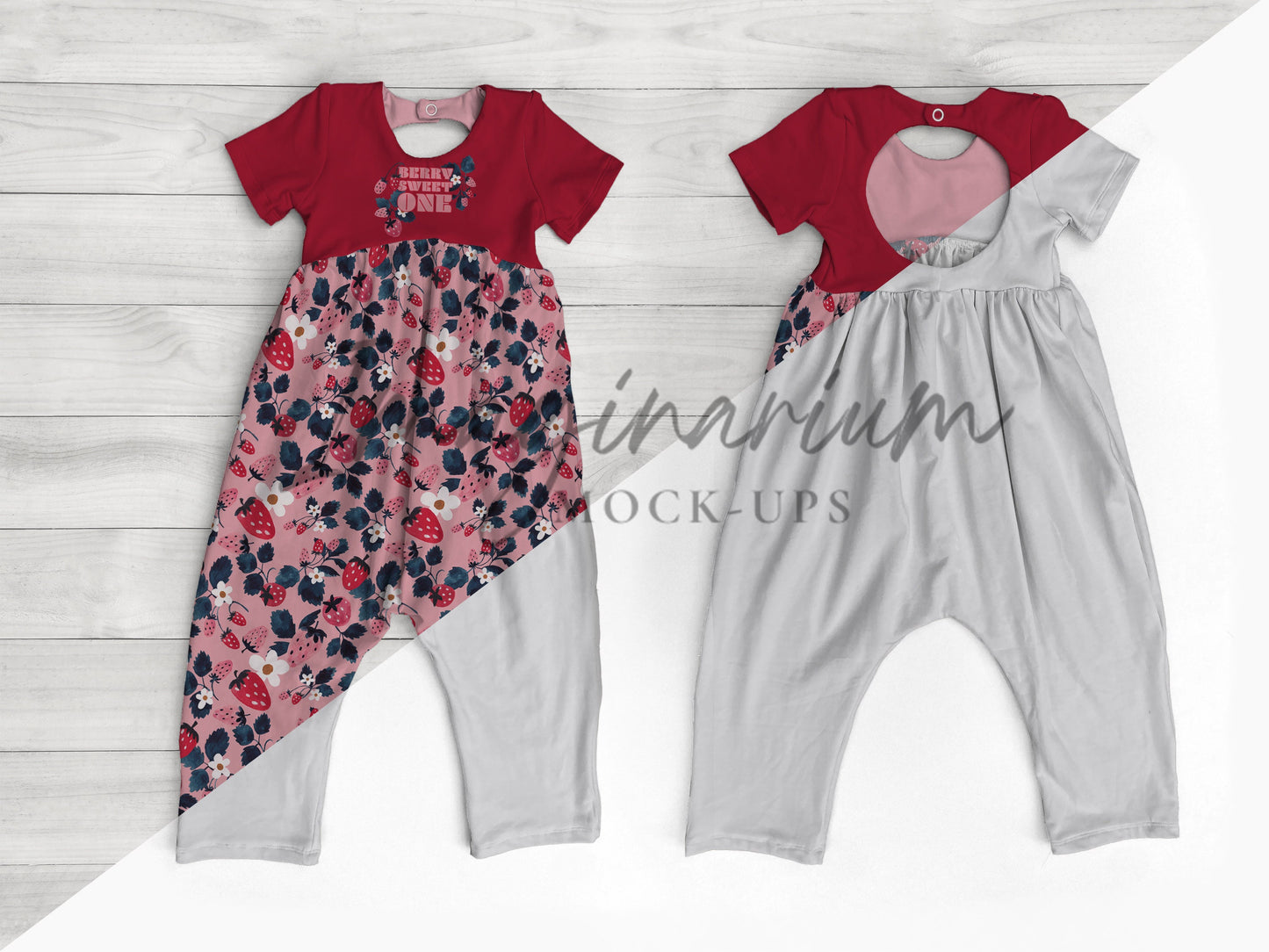 Pants Bubble Romper Mockup, Realistic Mock Up for Photoshop and Procreate