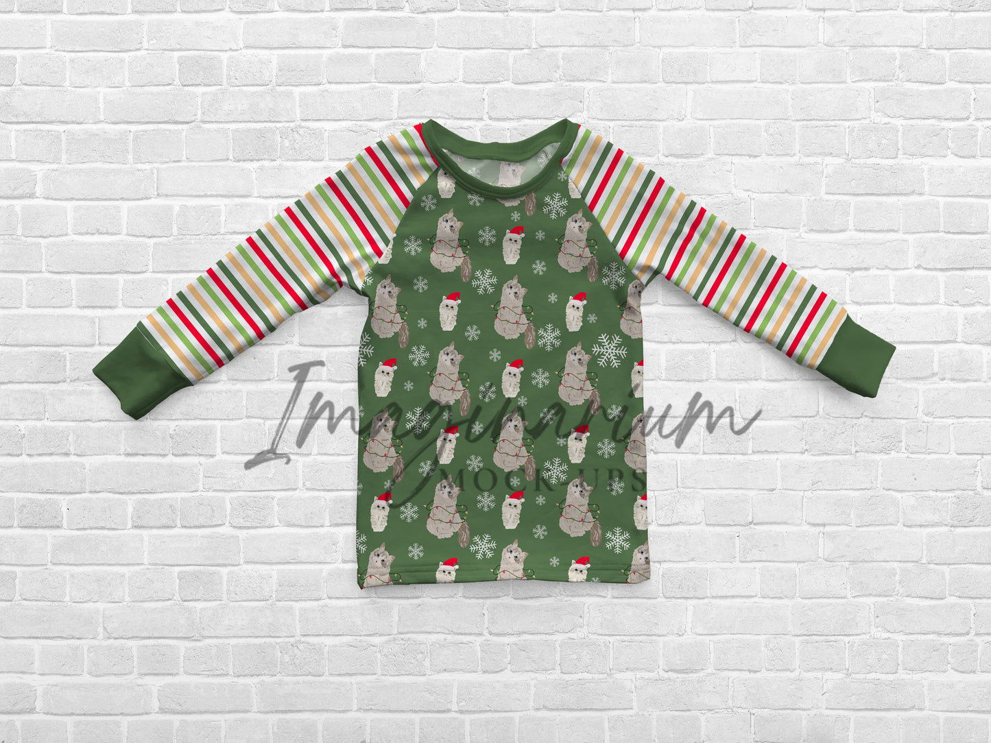 Long Sleeve Raglan Pajama Shirt Mockup, Realistic Clothing Mock Up for Photoshop and Procreate