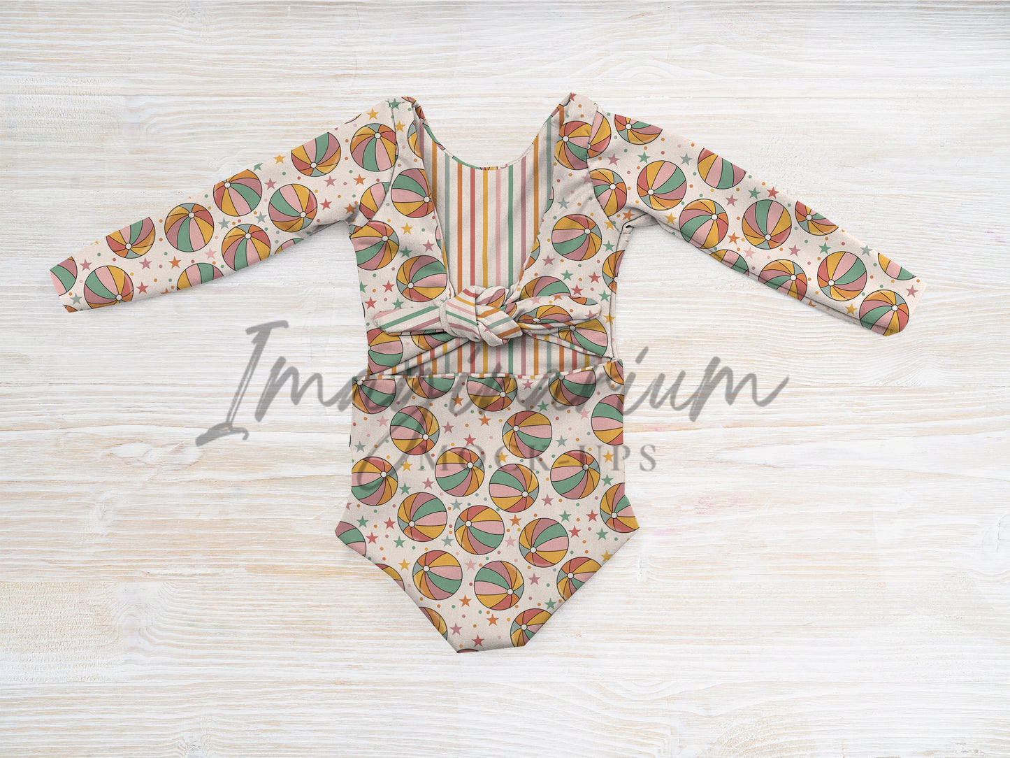 Long Sleeve Reversible Rashguard Swimsuit Mock Up, Realistic Mockup for Photoshop and Procreate