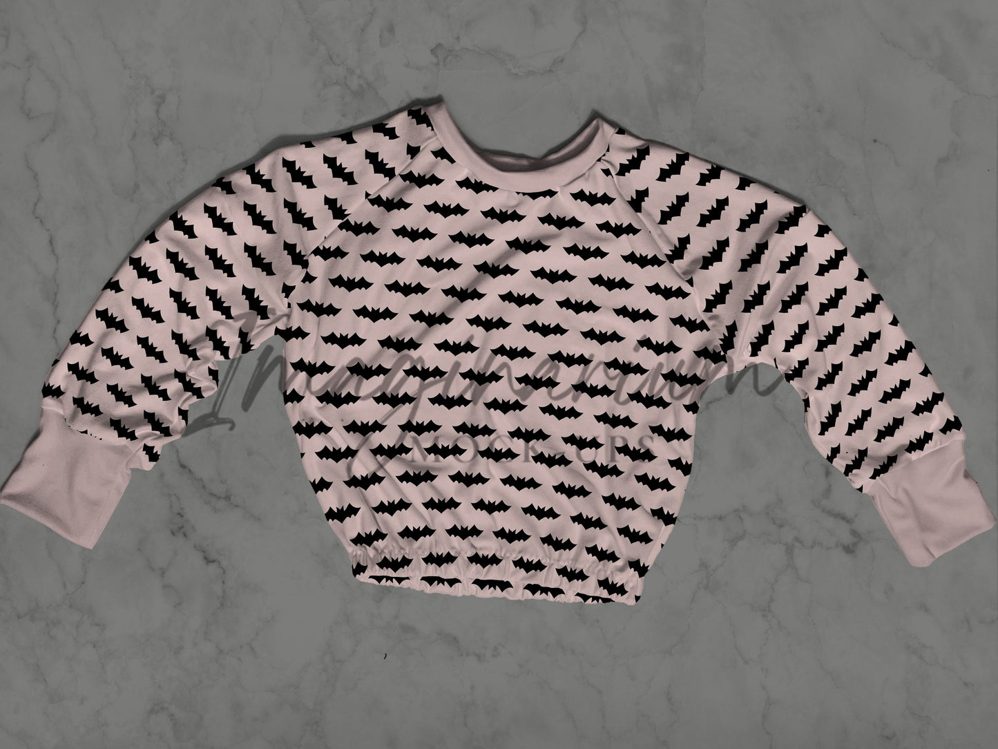 Oversized Raglan Sweater with Cinched Waist Mock Up, Realistic Clothing Mockup for Photoshop and Procreate