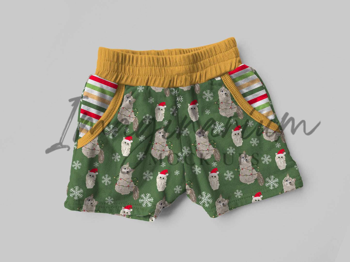 Jogger Shorts Mock Up, Realistic Clothing Mockup for Photoshop and Procreate