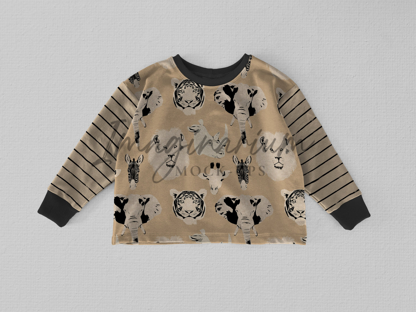 Long Sleeve Oversized Tee Mock Up, Realistic Clothing Mockup for Photoshop and Procreate
