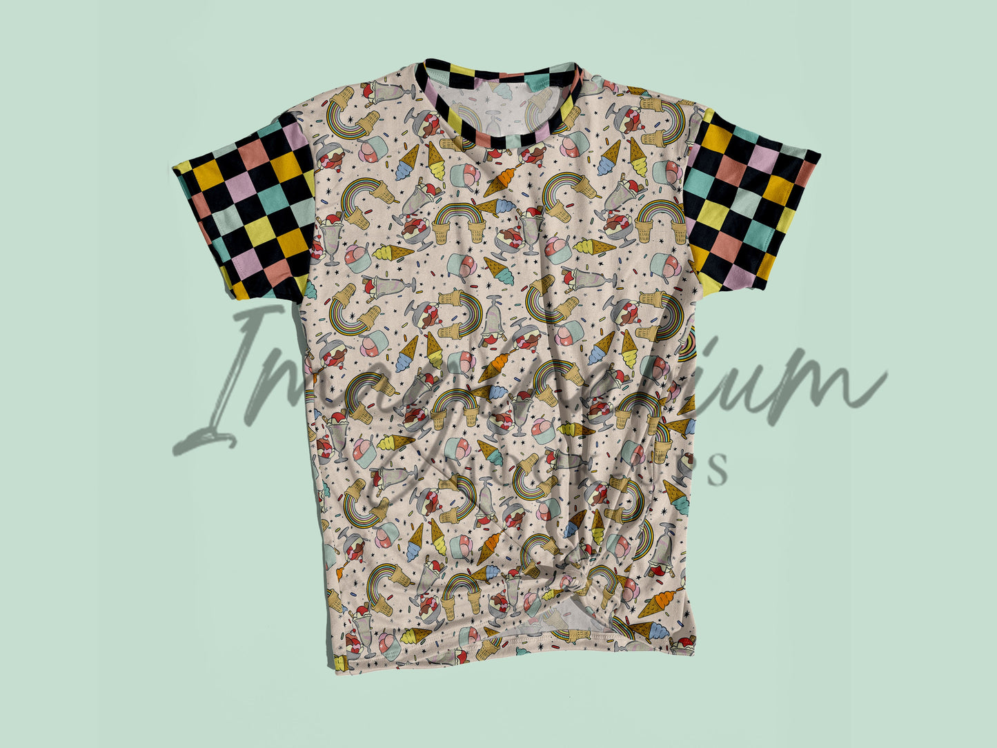 Short Sleeve T-Shirt Dress Mock Up, Realistic Mockup for Photoshop and Procreate