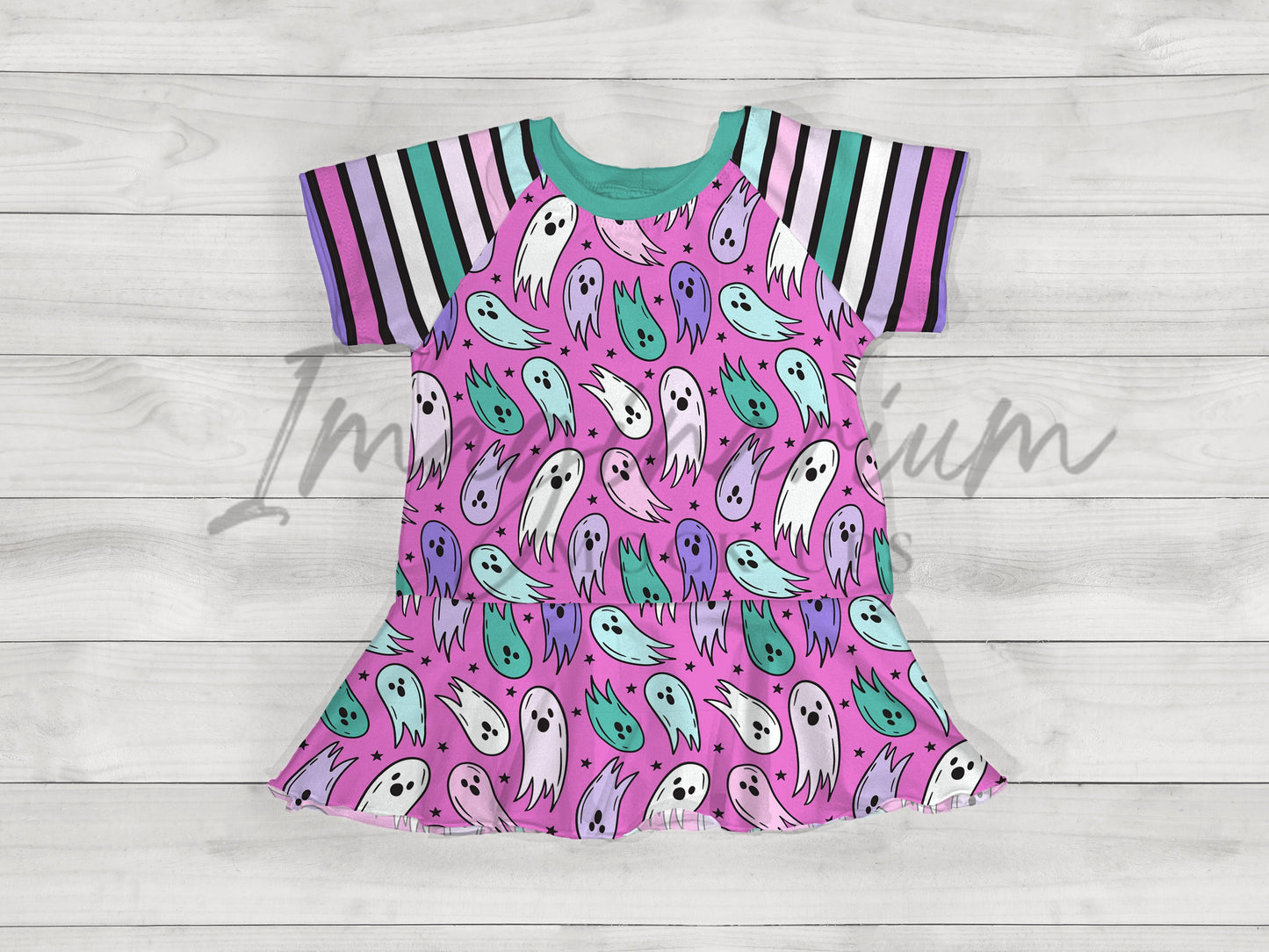 Raglan Peplum Short Sleeve Top Mockup, Realistic Mock Up for Photoshop and Procreate