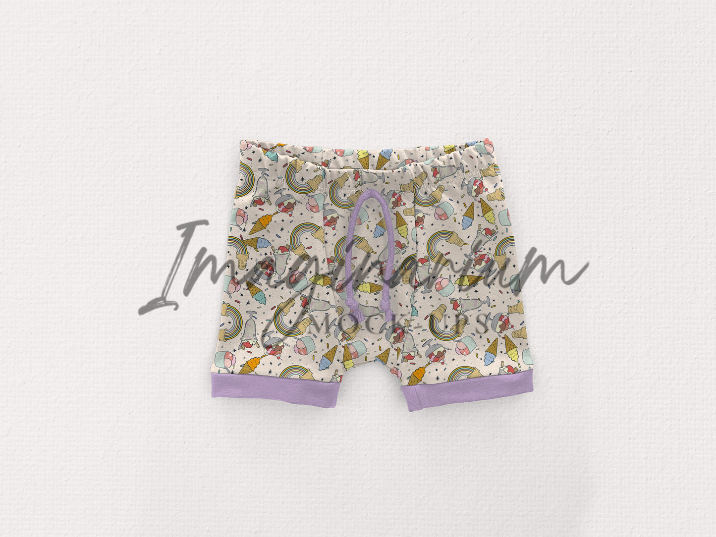 PJ Pants Pajama Shorts Mock Up, Realistic Mockup for Photoshop and Procreate