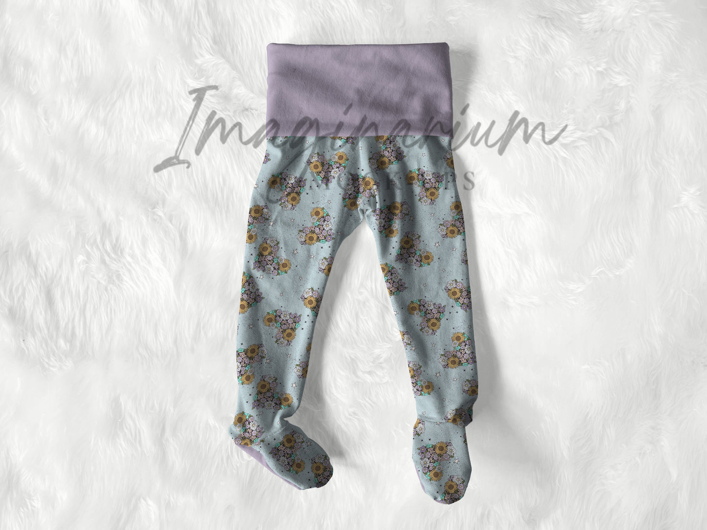 Footie Pants, Footed Baby Pants Mockup, Realistic Clothing Mock Up for Photoshop and Procreate