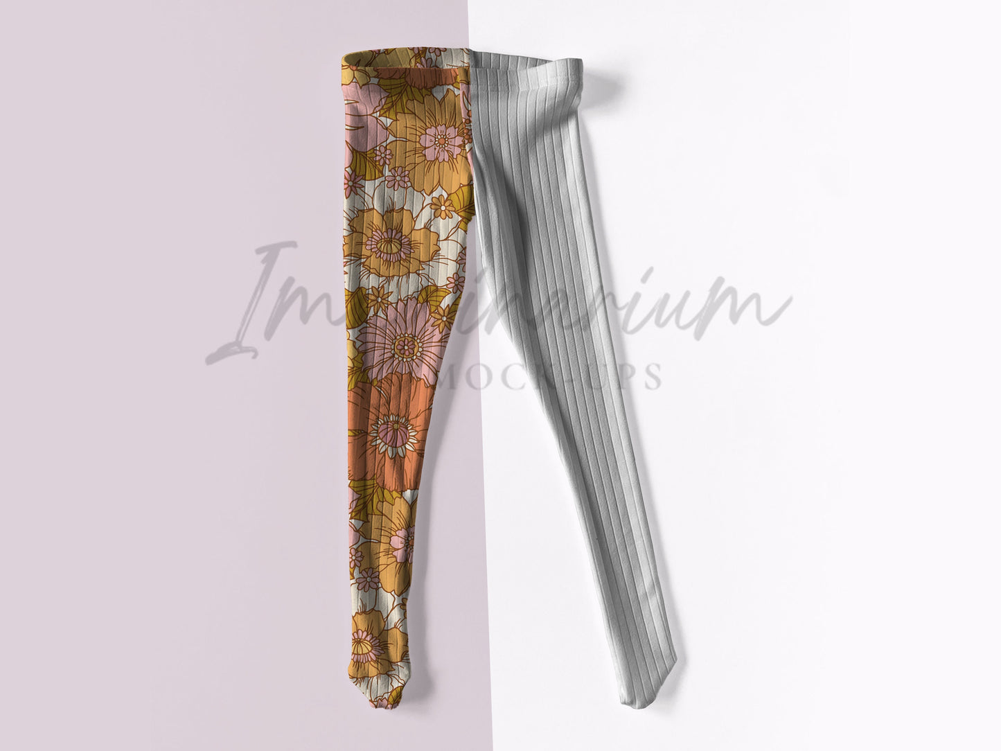 BUNDLE Plain and Ribbed Tights Mock Up , Realistic Mockup for Photoshop and Procreate
