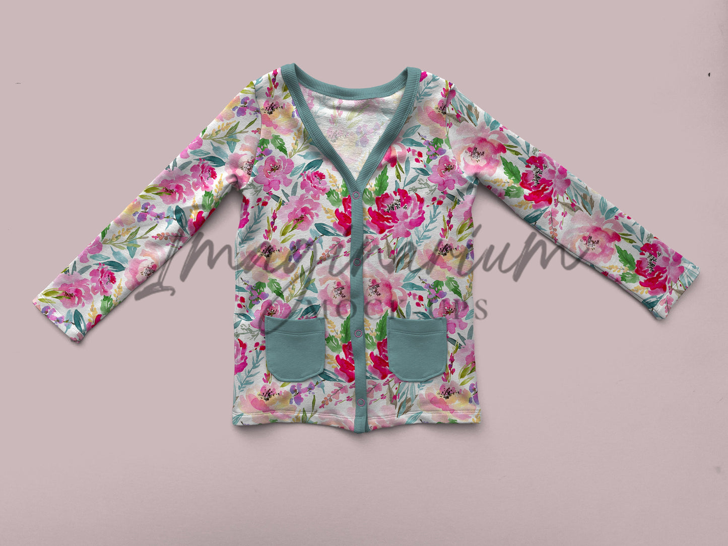 Slim Snap Cardigan Sweater Mockup, Realistic Mock Up for Photoshop and Procreate