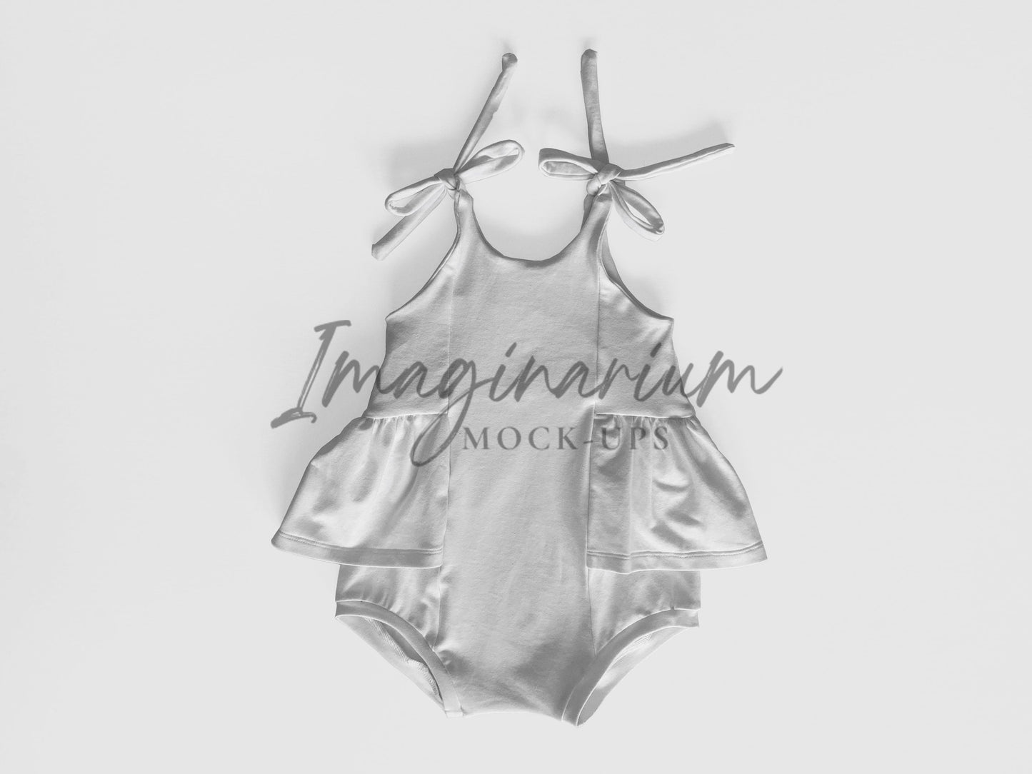 Ruffle Bubble Romper Baby Mock Up, Realistic Clothing Mockup for Photoshop and Procreate