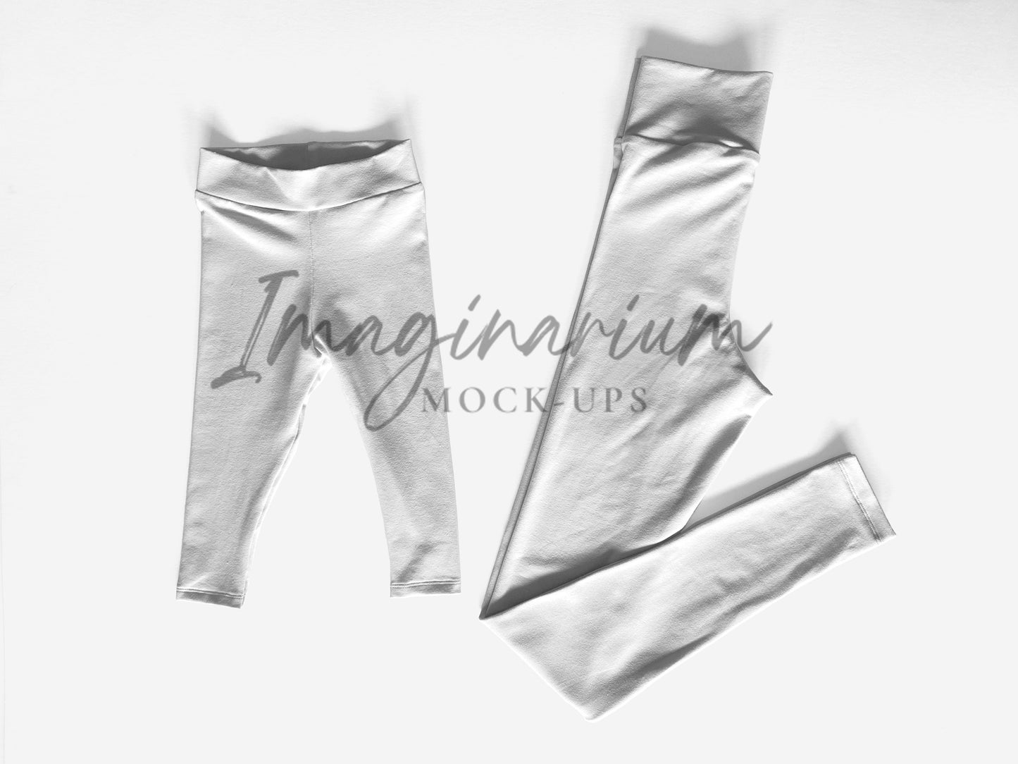 Mommy and Me Leggings Set Mock Up, Kid and Adult High Waisted Leggings Mock Ups, Realistic Mockup for Photoshop and Procreate