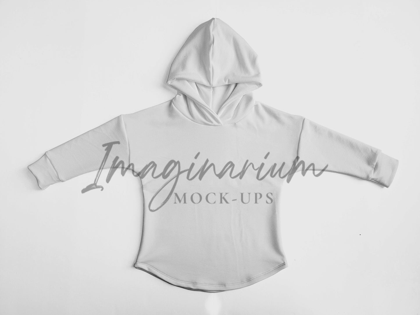 Long Sleeve Hooded Tee Mock Up, Realistic Clothing Mockup for Photoshop and Procreate