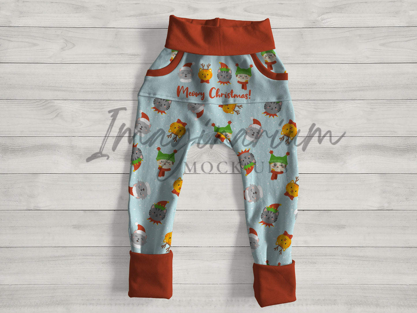 Grow With Me Bunny Bottoms Joggers Mock Up, Realistic Clothing Mockup for Photoshop and Procreate