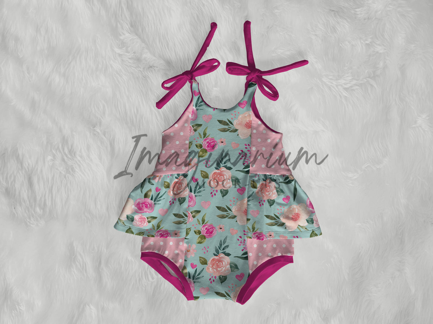 Ruffle Bubble Romper Baby Mock Up, Realistic Clothing Mockup for Photoshop and Procreate