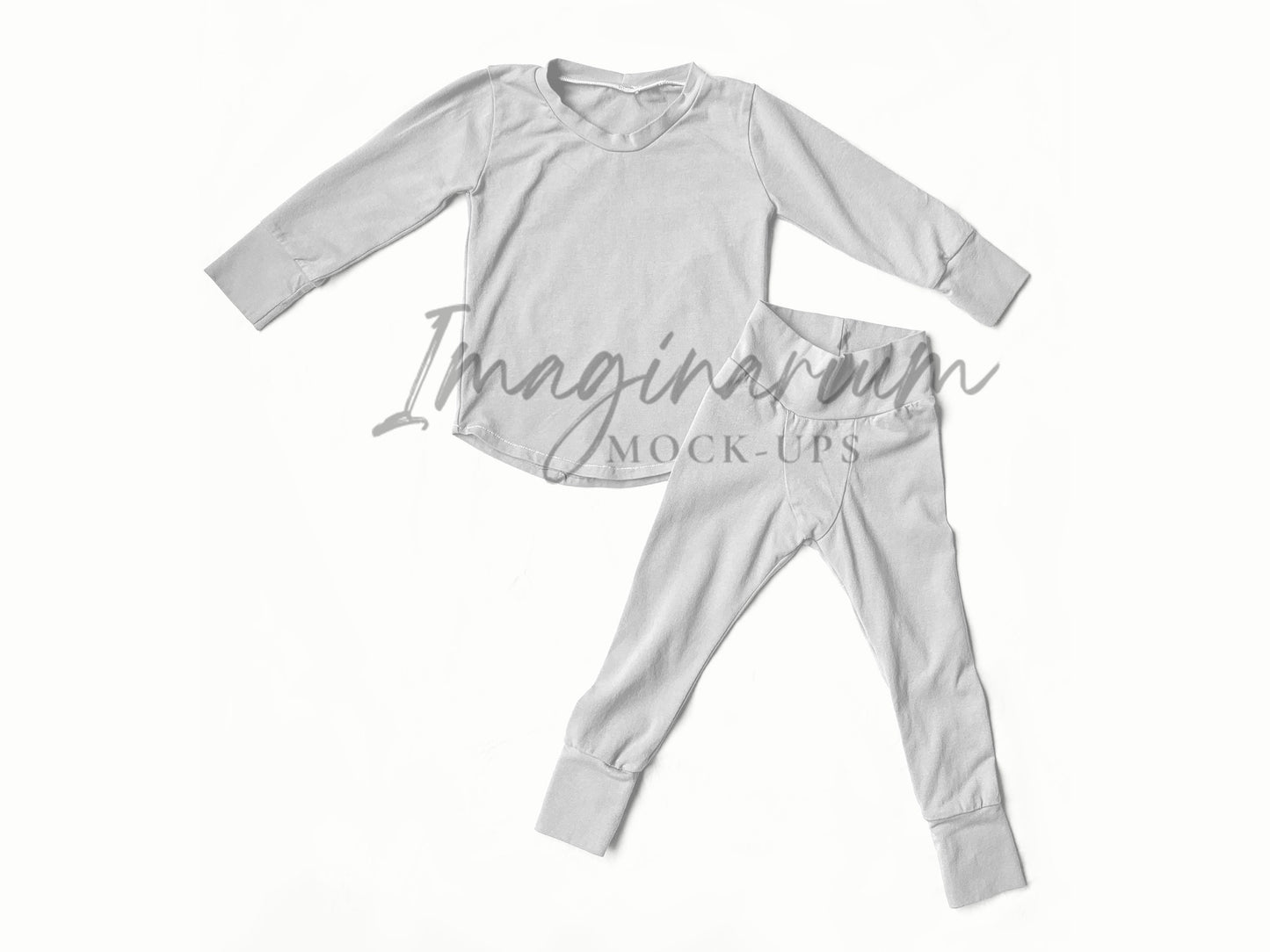 Pants and Long Sleeve Shirt Pajama Set Mockup, Realistic Mock Up for Photoshop and Procreate