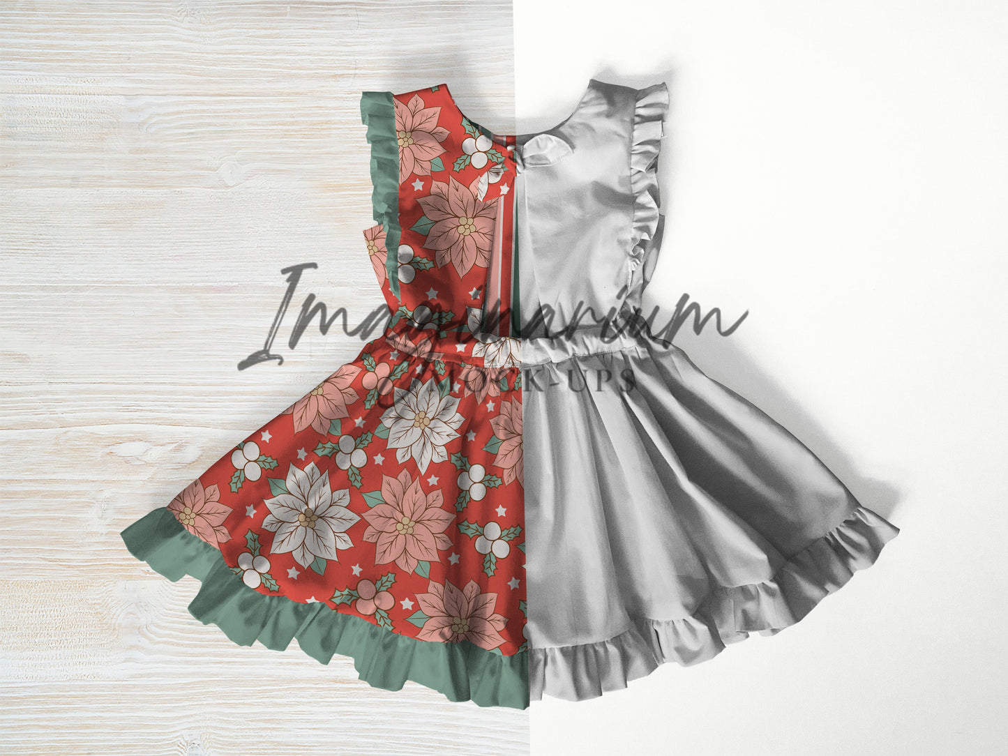 Woven Sleeveless Flutter Birdie Dress Mock Up, Realistic Mockup for Photoshop and Procreate