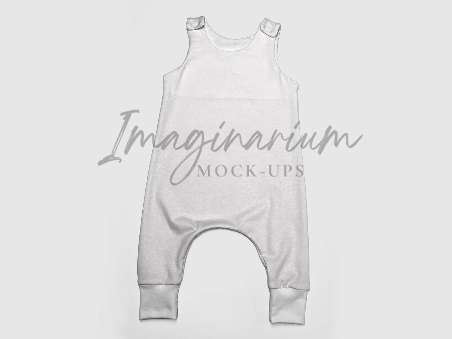 Harem Romper Snap Overall Mock Up, Realistic Clothing Mockup for Photoshop and Procreate