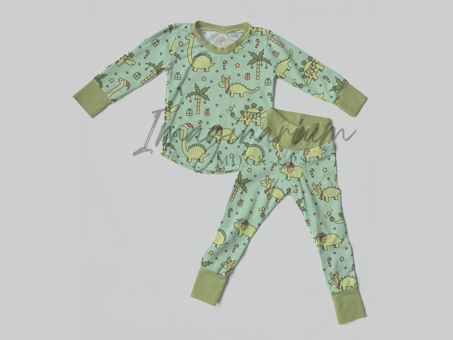 Pants and Long Sleeve Shirt Pajama Set Mockup, Realistic Mock Up for Photoshop and Procreate