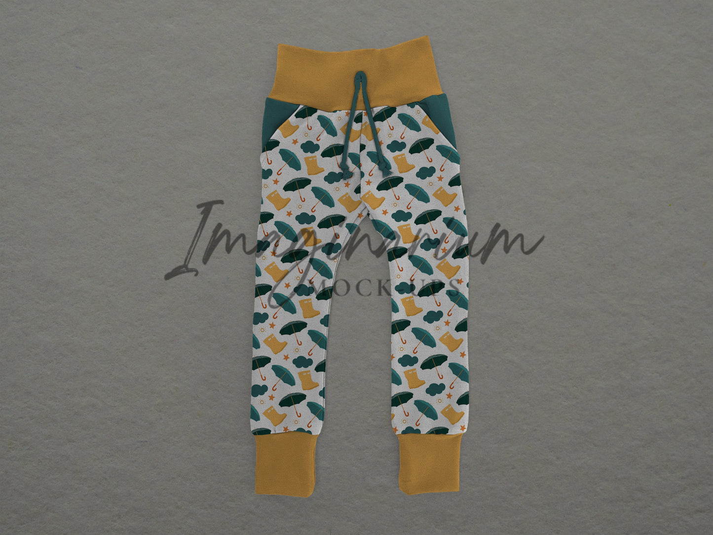 Slant Pocket Skinnies Slim Jogger Pants Mock Up, Realistic Clothing Mockup for Photoshop and Procreate