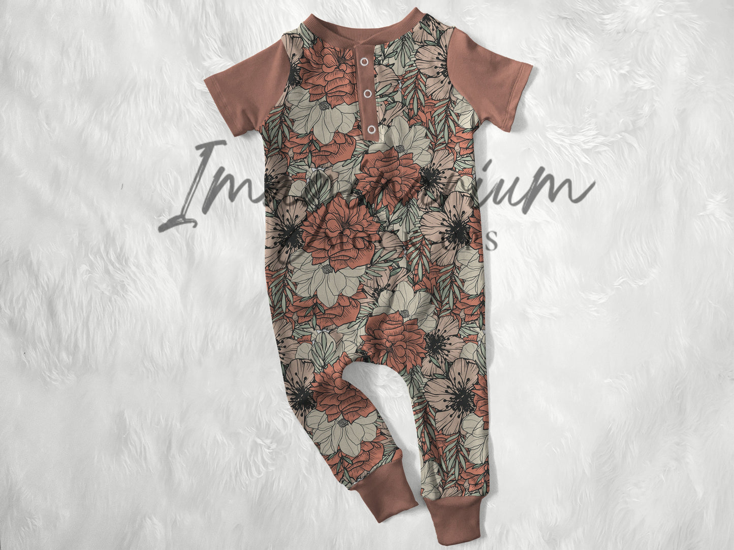 Henley Snap Eldoris Romper Mock Up, Realistic Clothing Mockup for Photoshop and Procreate