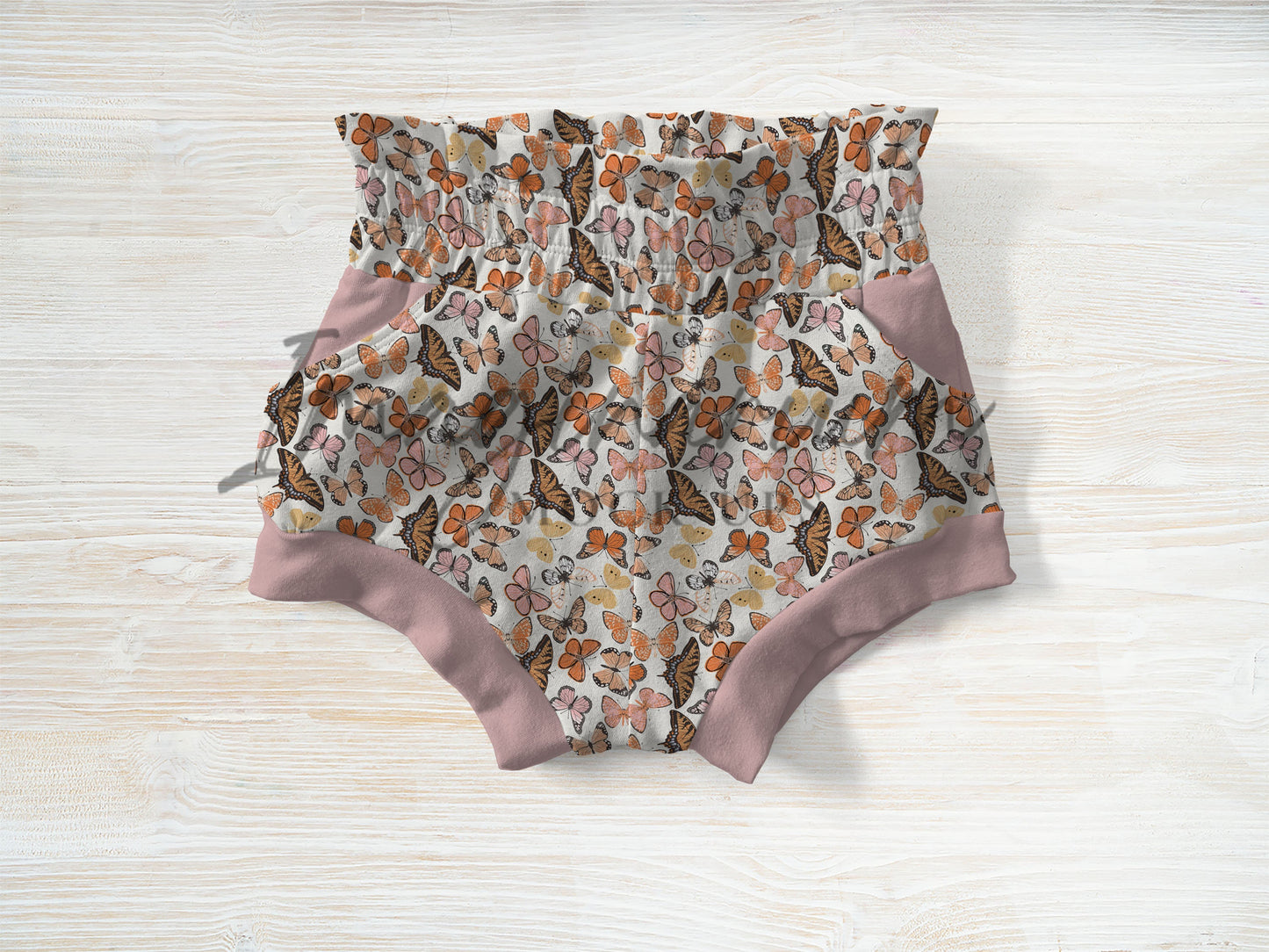 Paperbag Waist Pocket Shorties Shorts Mock Up, Realistic Clothing Mockup for Photoshop and Procreate