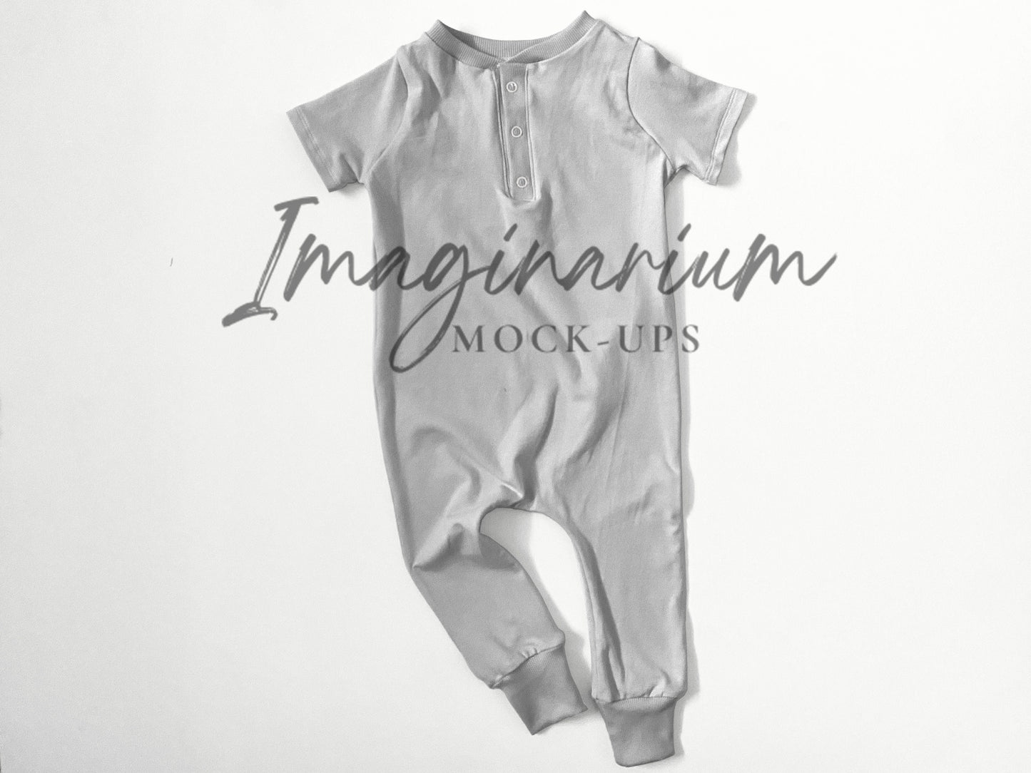 Henley Snap Eldoris Romper Mock Up, Realistic Clothing Mockup for Photoshop and Procreate