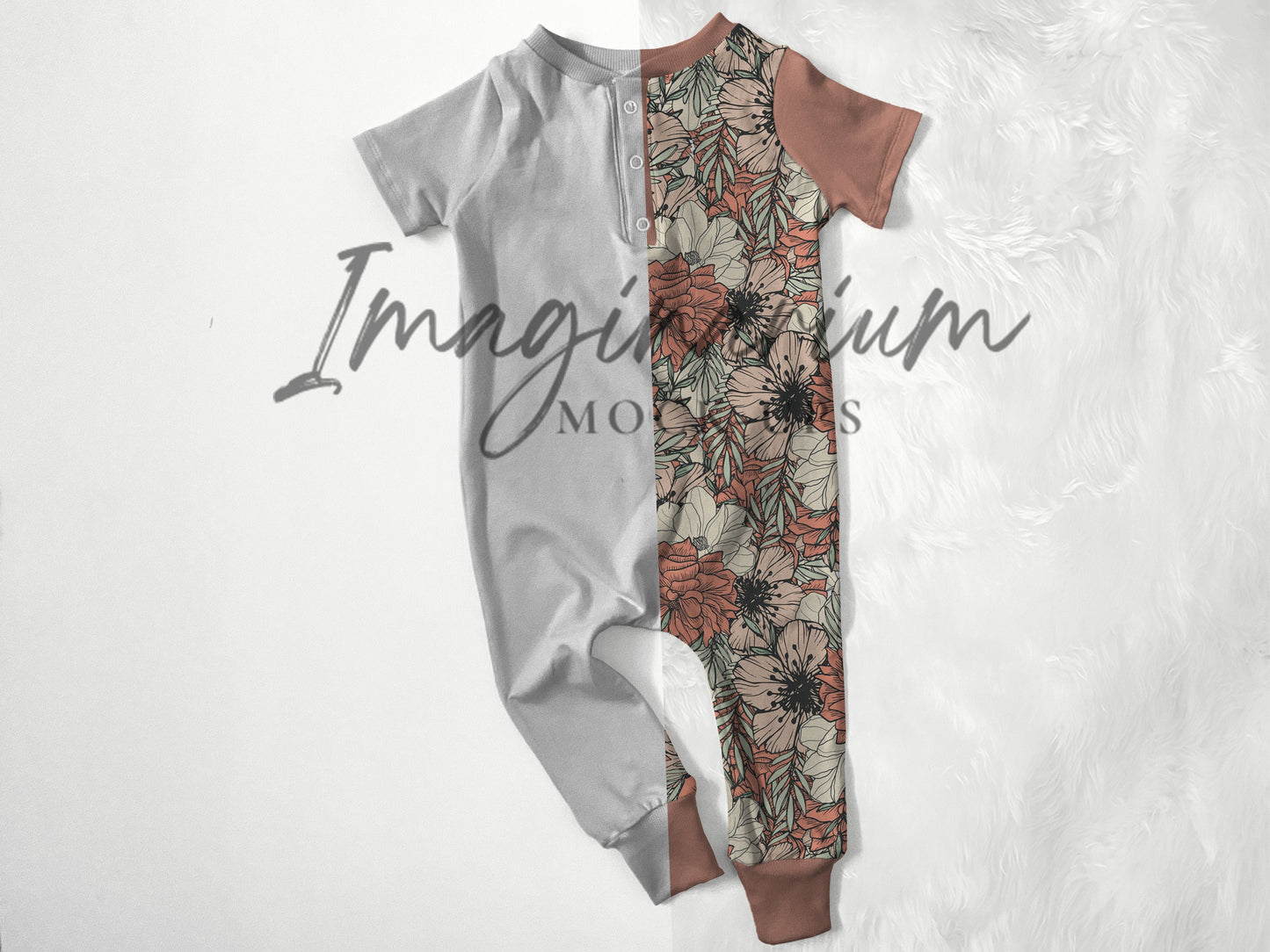 Henley Snap Eldoris Romper Mock Up, Realistic Clothing Mockup for Photoshop and Procreate