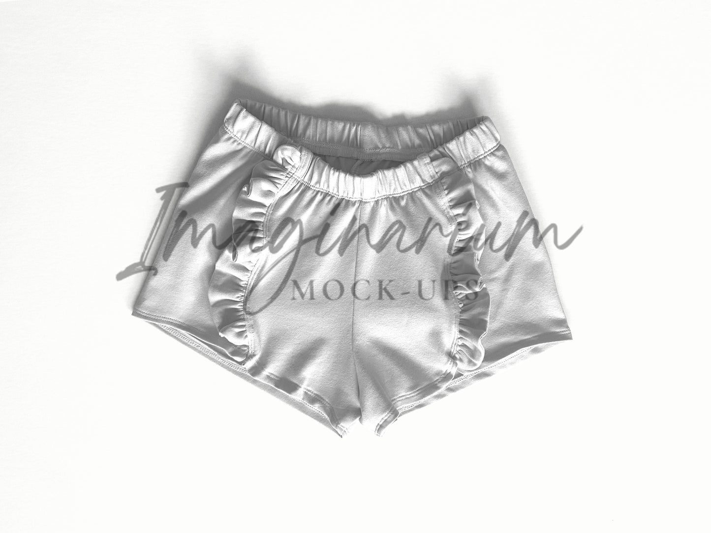 Breezy Ruffle Shorts Mock Up, Realistic Clothing Mockup for Photoshop and Procreate